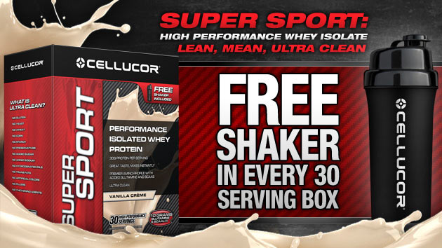 Introducing: Super Sport: High Performance Whey Isolate - Lean, Mean, Ultra Clean - Free Shaker In Every 30 Serving Box