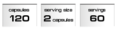 capsules 120, serving size 2 capsules, servings 60