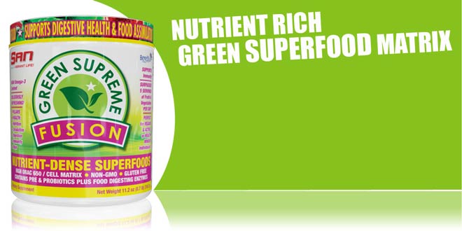 Green Supreme Fusion. Nutrient Rich Green Superfood Matrix.