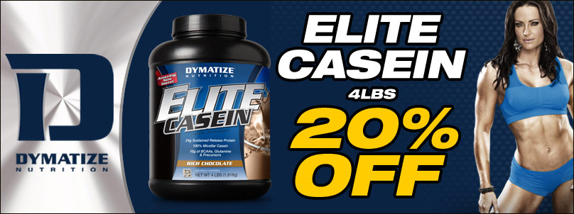 Take an extra 20% Off Dymatize Elite Casein, 4 Lbs.!