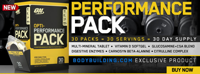 Optimum Opti-Perforamnce Pack, Only At Bodybuilding.com!
