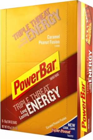 PowerBar Triple Threat Layered Bar - 15 Bars - Caramel Peanut