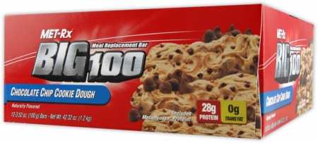 Met-Rx Food Bars - 12 Bars - Choc. Chip Cookie Dough Met-Rx Food Bars - 12 Bars - Choc. Chip Cookie Dough