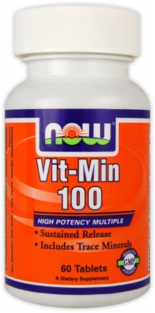 NOW Vit Min 100 60 Tablets image 25172 450 white NOW Vit Min 100 60 Tablets