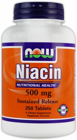 NOW Niacin - 500mg/250 Tablets