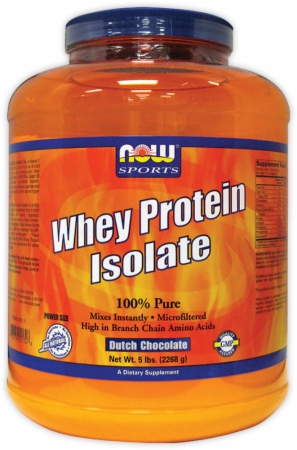 NOW Whey Protein Isolate - 5 Lbs. - Dutch Chocolate