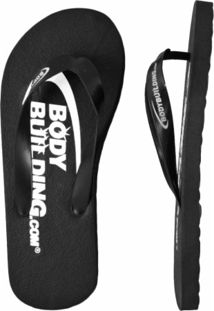 Bodybuilding.com Flip Flops - Black - Small-Medium (7-9 Mens)
