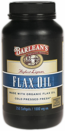 Barlean's Highest Lignan Flax Oil Capsules - 250 Softgels