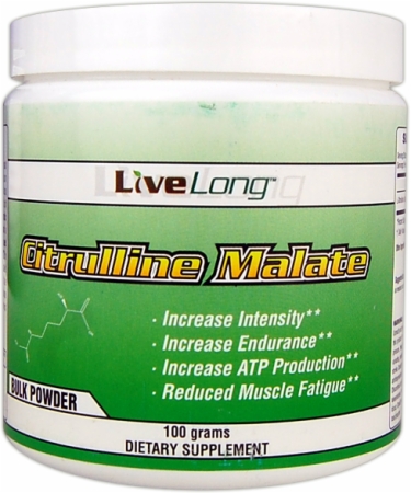 LiveLong Nutrition Citrulline Malate - 100 Grams - Unflavored LiveLong Nutrition Citrulline Malate - 100 Grams - Unflavored