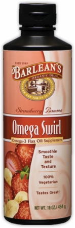 Barlean's Omega Swirl Flax Oil - 16 Fl. Oz. - Strawberry Banana