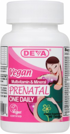 Deva Nutrition Vegan Prenatal Multivitamin Mineral - One Daily - 90 Tablets