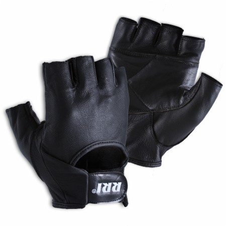 RRI Leather Lifting Gloves - Black - Large