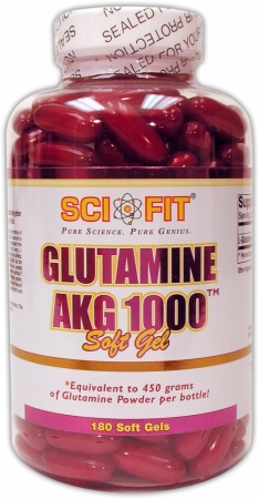 SciFit Glutamine AKG 1000 - 180 Softgels