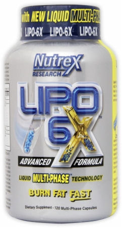 Nutrex Lipo 6x - 120 Multi-Phase Capsules