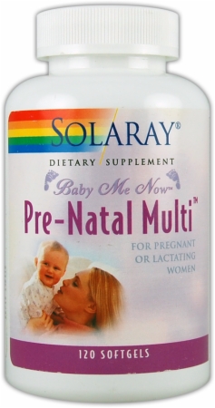 Solaray Baby Me Now Pre-Natal Multi - 120 Softgels Solaray Baby Me Now Pre-Natal Multi - 120 Softgels
