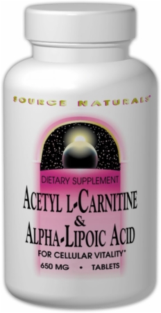 Source Naturals Acetyl L-Carnitine Alpha-Lipoic Acid - 60 Tablets