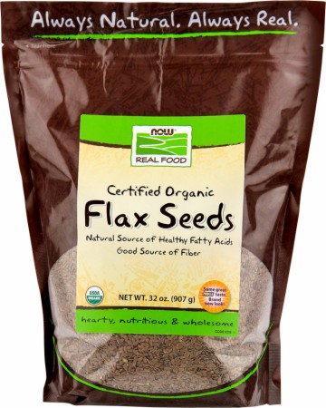 NOW Flax Seeds - Certified Organic - 2 Lbs. - Flax Seed