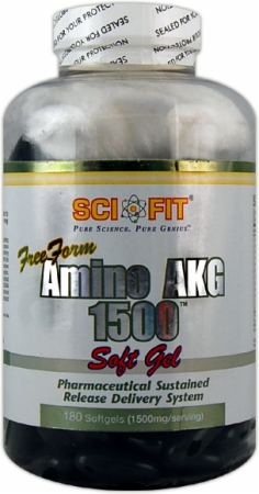 SciFit Free Form Amino AKG 1500 180 Softgels image 28067 450 white SciFit Free Form Amino AKG 1500 180 Softgels