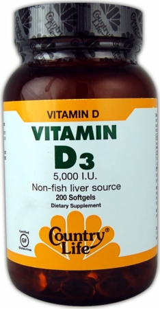Country Life Vitamin D3 - 2500 I.U./200 Softgels