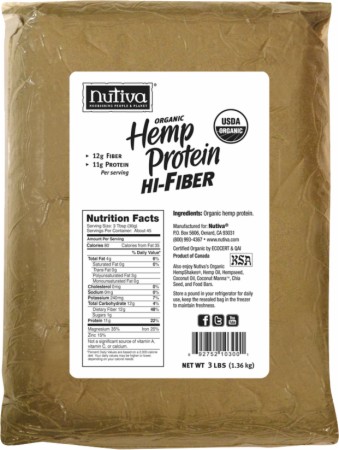 Nutiva Organic Hemp Protein Hi-Fiber - 3 Lbs. - Unflavored