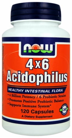NOW 4x6 Acidophilus - 120 Capsules