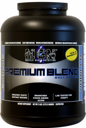 Muscle Gauge Nutrition Premium Blend Whey Protein - 5 Lbs. - Cake Batter