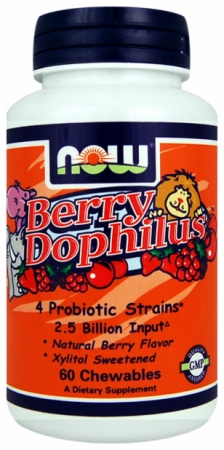 NOW BerryDophilus - 60 Chewables - Natural Berry