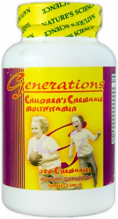 Nature's Science Generations Children's Chewable Multivitamin - 60 Chewables - Orange Creamsicle