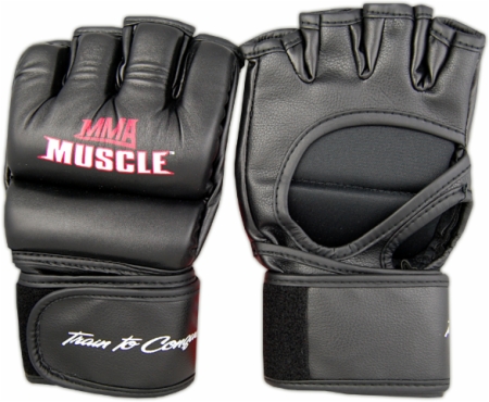 MMA Muscle MMA Hybrid Fight Gloves - Black - Large