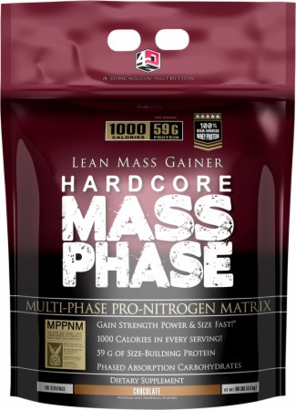 4 Dimension Nutrition Mass Phase - 10 Lbs. - Chocolate