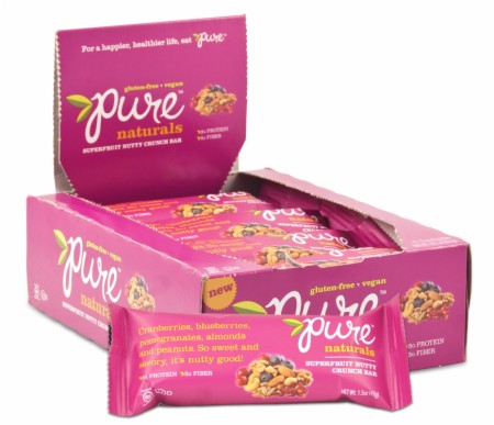 PURE Pure Naturals Crunch Bars - 12 Bars - Superfruit Nutty Crunch