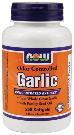 NOW Odor Controlled Garlic - 250 Softgels