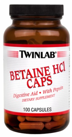 Twinlab Betaine HCl Caps - 100 Capsules