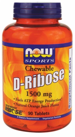 NOW Chewable D-Ribose - 90 Tablets - Orange