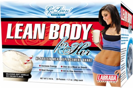 Labrada Lean Body For Her - 20 Packets - Delicious Strawberry Ice Cream